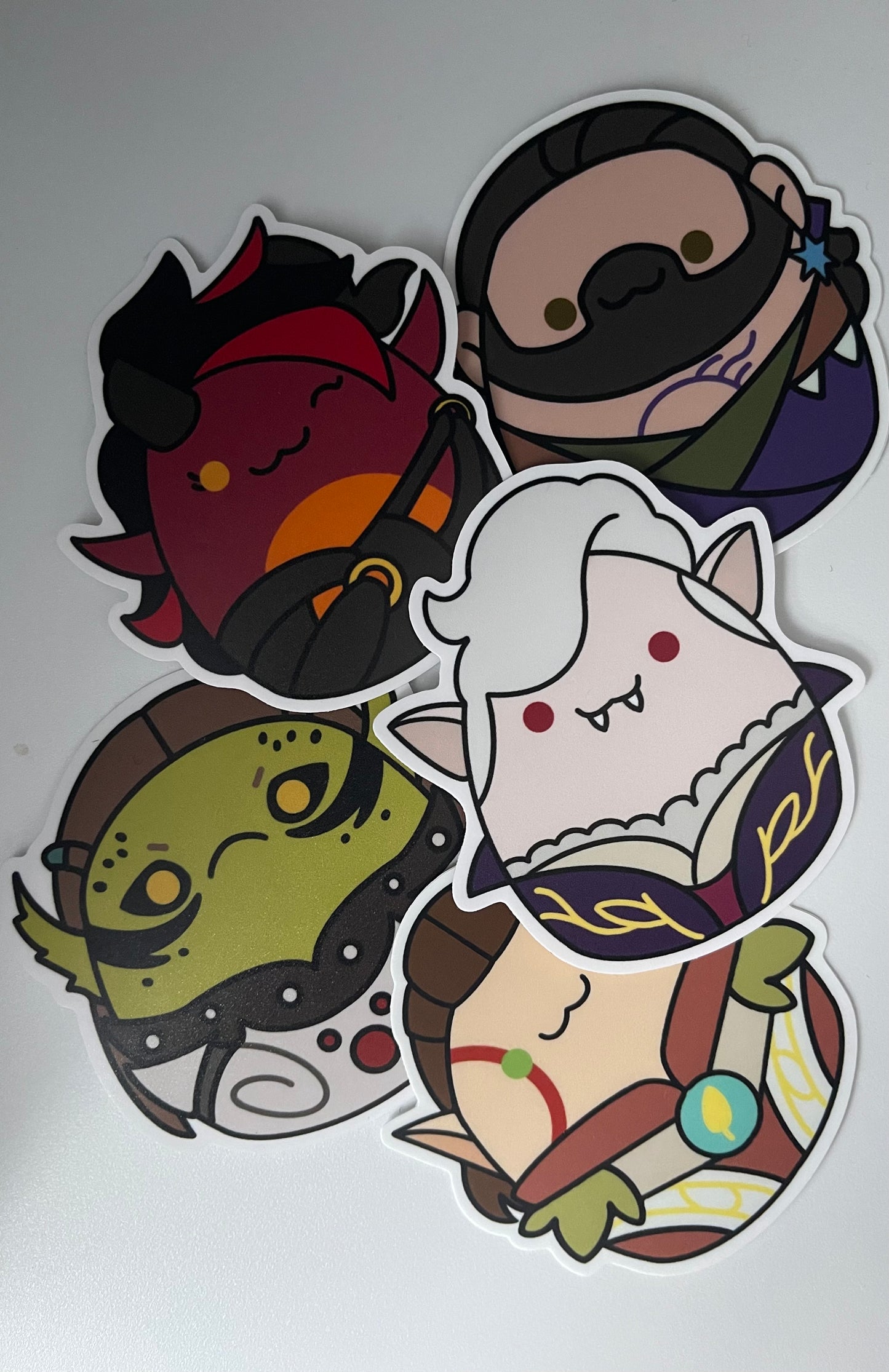 3”x3” Gale/Astarion/Halsin/Lae’zel/Karlach Sticker Pack