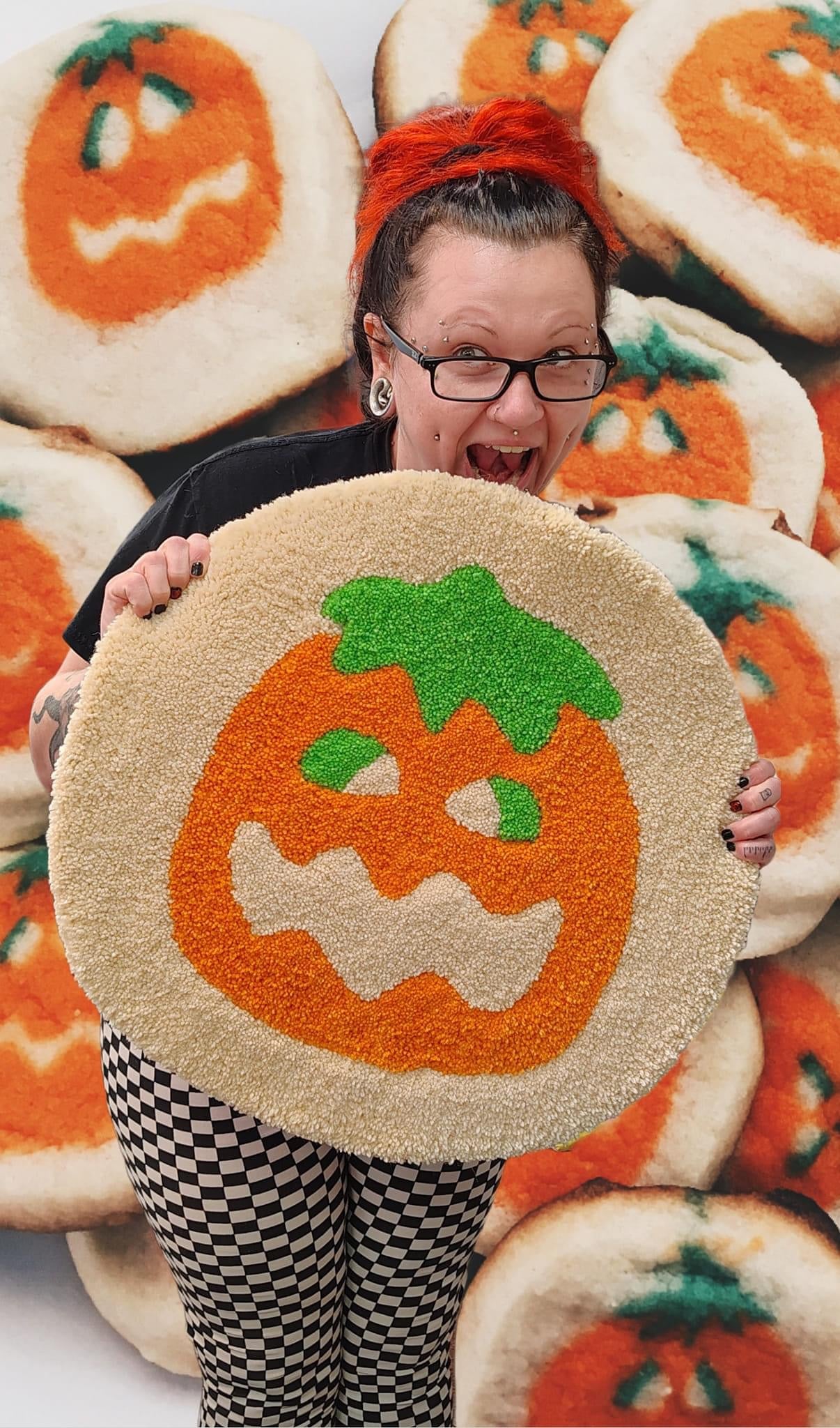 Halloween Pumpkin Sugar Cookie Rug